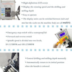 Mini Drilling and Milling Lathe Machine Benchtop for Metal Wood Working with Metric Scale Adjustable Speed MT3 Spindle Taper Emergency Stop Switch 1100W