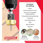 Amana Tool 55227 Carbide Tipped 82 Degree Countersink Set with Adjustable Drill Bit Depth Stop and No-Thrust Ball Bearing 3/8 Dia x 1/8 Drill Dia x 1/4 Inch Quick Release Hex Shank