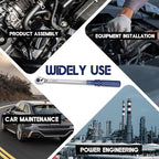 1/2-Inch Drive Click Torque Wrench, Torque Wrench 1/2 Drive 10-160FT.LB/13.6-217N.M with a XIPE Storage Tray