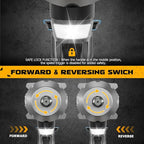 Cordless Impact Wrench 1/2 inch for Dewalt Battery 900FT-LBS with 6 Sockets and Durable Toolbox Brushless Impact Gun Includes LED Work Light (950Ft-lbs Wrench with 6 Sockets)