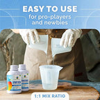 CRAFT RESIN 34OZ Crystal Clear Epoxy Resin Kit - Food Safe & UV Resistant for DIY Art, Wood, Jewelry Making, Coasters, Molds Casting Resin Epoxy - Low Viscosity, Self Leveling for Beginners & Pros