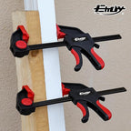 6" Bar Clamps for Woodworking, 4-Piece One-Handed Clamp/Spreader, Light-Duty Quick-Change F Clamp with 170 lbs Load Limit
