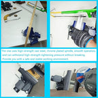 MYTEC 2-In-1 Bench Vise Heavy Duty for Workbench, 6.0" blue, Upgraded Multi-Purpose Table Vice, Universal Rotate 270°Work Clamp-On Vise