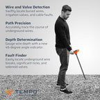 TEMPO Communications 521E Wire and Sprinkler Valve Locator Tool, Irrigation Underground Wire Locator, Buried Wire Locator (2025 Model)