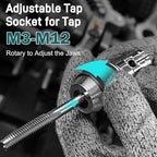 42-Piece Metric Tap and Die Set with Comfortable Ratcheting Tap Handle for Internal and External Threading