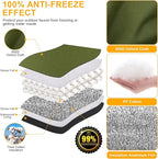 Backflow Preventer Cover Insulated (5˚F) - 36" W x 24" H Backflow Cover for Winter Pipe Freeze Protection - Sprinkler Covers for Outside, Double Wall Insulation Cover Green