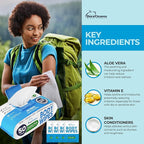 XL Body Wipes - (4 Pack) 200 Shower Wipes + 16 Travel Bath Sheets - 9" x 12" Thick Cleansing Waterless Washcloths - No Rinse Disposable Adult Wash Cloths for Elderly Incontinence, Camping Essentials