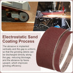 HARFINGTON 4 x 24 Inch Sanding Belts, 5 Pcs 40 Grits Aluminum Oxide Belt Sander Abrasive File Belt for Woodworking, Metal Polishing, Knife Sharpener