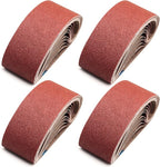 3 x 21-Inch Sanding Belts for Belt Sander 3x21,6 Each of 40 80 120 240 Grits Aluminum Oxide Abrasive Sandpaper, 24 Pack