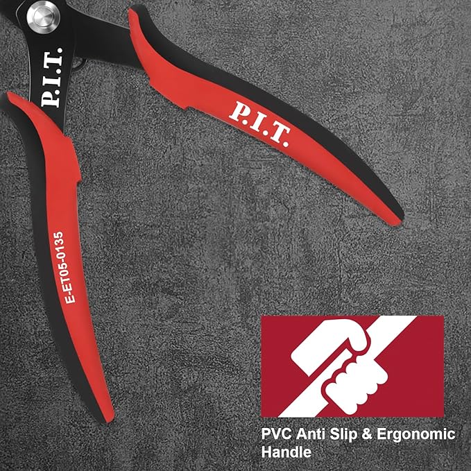 P.I.T. 4 Pack Micro Wire Cutter,5.5'' Precision Electronics Flush Cutters with TPU Handle, Spring Loaded Wire Cutters for Crafting, Electronics, Jewelry Making