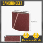 8 x 19 Inch Sanding Belt, 12 Pcs 40 Grit Knife Sharpener Belts Work Sharpening for Belt Sander Knife Carving Tool Metal Working