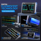 FNIRSI DPOS350P 4-in-1 Tablet Oscilloscope 350MHz, Spectrum Analyzer 200KHz - 350MHz, Frequency Response Analyzer DDS Generator, 2CH Handheld Oscilloscope 1 GSa/s, 7" Touch Screen Digital Phosphor