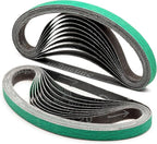 3/8 x 13 Inch Sanding Belts 120 Grit for 3/8" x 13" Air Belt Sander, Woodworking, Metal Polishing, 20 Pack Zirconia Sanding Belts for Belt Sander