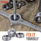 Hi-Spec 39 Piece SAE & Metric Tap & Die Set. Complete M3 to M12 / #4 to 1/2in Fine & Coarse Tools to Cut, Chase and Thread with Screw Pitch Gauge in a Tray Case