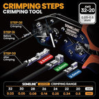 SOMELINE Crimp Tool Connector Kit, 30 Types, 32-20 AWG Crimper, JST-PH 2.0mm/XH 2.5mm/Du Pont 2.54mm Connector kit, Crimping Pliers for JST, Du pont, KF2510, Molex, TE Series