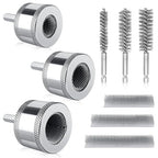 Boltigen 8mm Hex Shank Copper Pipe Cleaner Set, 1/2'',3/4'',1'' Copper Tube Cleaning for Drill with Replaceable Cleaner Brush Blades and Pipe Brushes