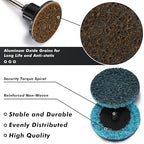 Macarrie 150 Pcs 2 Inch Surface Conditioning Discs Medium Sanding Grit Quick Change Sanding Discs Die Grinder Accessories for Surface Strip Grind Polish Burr Finish