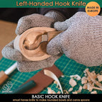 BeaverCraft S13L Wood Carving Tools Set for Spoon Carving 3 Knives in Tools Roll Leather Strop and Polishing Compound Hook Sloyd Detail Knife Left-Handed Spoon Carving Knives (S13L Left-Handed)