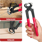 TOOLEAGUE 4 Pcs Pry Bar Set, 12" & 8" Cats Paw Nail Puller,10" Flat Claw Pry Bar,8-inch End Cutting Plier,Utility Wonder Crowbar,Woodworking Tools for Prying, Scraping, Lifting, Pulling