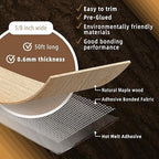 GSCIT Club Maple Edge Banding, 5/8 inch x 50ft roll of Veneer Edge Banding -Pre-glued Flexible, Real Wood Tape Banding for Cabinet Repair Furniture Restoration