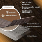 GSCIT Club Walnut Edge Banding, 1/2 inch x 10ft roll of Veneer Edge Banding -Pre-glued Flexible, Real Wood Tape Banding for Cabinet Repair Furniture Restoration