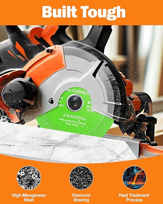 Glass Cutting Disc, Allmake 5pcs Rock Slab Grinding Disc 4 Inch for Angle Grinder, Diamond Glass Cutter Saw Blades for Grinding Cutting Bottle Crystal Ceramic Tile, Discos para Cortar Ceramica
