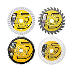 HIGHDRIL 3" 75mm Circular Saw Blade Set 4pcs - Diamond/HSS/TCT Cutting Disc for Angle Grinder Cutting Soft Metal Copper Aluminum Granite Tile Plastic Wood