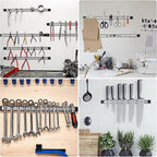 4 Pieces 18" Magnetic Tool Holder Strip, Stainless Steel Surface Tool Magnet Bar, Metal Tool Organizer Rack for Garage Organization, Easy To Install in Workshop, Mounting Screws Included