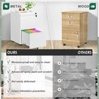 Superday 2 Drawer File Cabinet, Metal Rolling Filing Cabinet with Lock, Small File Cabinets with 2 Drawer, Filing Cabinets for Home Office Fit A4/Letter/Legal, Easy Assemble, White