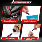 AFA Tooling - Deburring Tool with 15 Extra High Speed Steel Swivel Blades - Works on Metal, Resin, PVC Pipes, Copper, Plastic and 3D Printed Edges - Plumbing & 3D Printing Burr Removal Reamer Tool