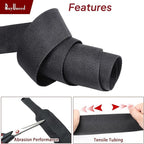 2 in 1 Heat Shrink Braided Sleeving 3/4 inch Cloth Wiring Harness Loom Abrasion Resistant Sleeve for Protection Cable/Sheath (19mm ID-29ft)