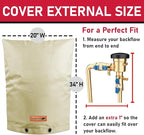Redford Supply Co. Cold Snap (5°F) Backflow Preventer Insulation Cover, 20"W x 34"H, Pipe Insulation, Water Sprinkler Covers for Outside, Sprinkler Backflow Cover for Winter, Well Pump Bag (Beige)