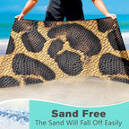 Snake Skin Pattern Beach Towel Oversized 36" x 72", Thin Lightweight Sand Free Quick Dry Microfiber Towel for Swimming Pool Cruise Camping Travel