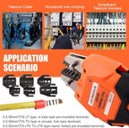 Electric Crimping Tool and Electric Wire Crimper for Heat Shrink, Terminal, and Micro Crimping Tool Kit with Pre-insulated, Tubular, Non Insulated Connectors