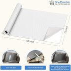 KING MOUNTAIN Canvas Repair Patch 16×60 Inch Self-Adhesive Waterproof Fabric Patch for Sofas, Tents, Furniture,Tote Bags, Car Seats (White)