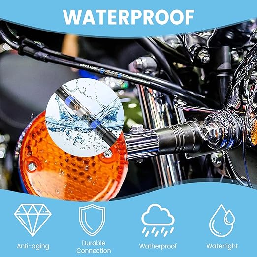 130 PCS Blue Heat Shrink Butt Connectors,16-14 AWG, Self Soldering Butt Connector, Waterproof Solder Seal Wire Connectors, Butt Splice Wire Terminals for Automotive Marine Boat