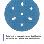 3m 3M-36146 Hookit Blue Abrasive Disc Multi-hole, 3, 180 Grade