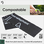 Green Elephant Portable Camping Toilet Bags – Compostable Potty Bags for Portable Toilet, Wag Bag Human Waste Kit, Fits 5-Gallon Buckets, Biodegradable Outdoor Waste Solution, 15 Count, 8 Gal