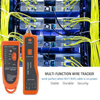 Wire Tester RJ45 RJ11 Cable Tracker Line Finder Multifunction Wire Tracker Ethernet LAN Network Cat5 Cat6 with Earphone for Cable Collation, Network Maintenance Collation, Telephone Line Test