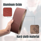 POWERTEC 15PK 4 x 21 Inch Sanding Belts for Belt Sander, 5 Each of 80, 120, 150 Grits, Aluminum Oxide Belt Sander Paper Assortment for Wood & Paint Sanding, Metal Polishing (110011)