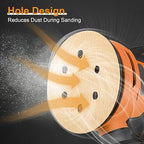 80 PCS 6 Inch Sanding Discs 60 Grit, 6 Hole Hook and Loop Round Sandpaper for Random Orbital Sander