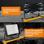 LED Work Lights with Stand, 21000 Lumen, 2-Head Adjustable Work Light, Waterproof Foldable Tripod, 6,500 Kelvin, Extended Cord for Outdoor & Indoor Job Sites, Workshops, Construction, Garage Lighting