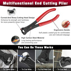 4Pcs Upholstery Staple Remover Tool Set with End Cutting Plier, Staple Puller, Nail Puller Plier, Tack Lifter, Zipper Bag,Fastener Remover Tools for Furniture Carpet Floor Wall Photo Frame