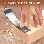 Japanese Hand Saw, 6 Inch Pull Saw with Double Edges of 11/17 TPI, SK5 Flexible Blade Handle Wood Saws for Woodworking Tools