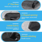 3 Pack Small Tool Organizer Bag, 1680D Oxford Tool Pouch with Zipper, Clear Window Tools Bag Organizer, Heavy Duty 13 x 7.5 x 2 in Tools Pouches for Electricians