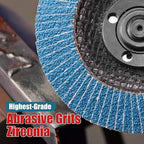 EZARC Flap Discs 80 Grit, 4 1/2 x 7/8-Inch Flap Sanding Disc, Type 29 Zirconia Grinding Wheel for Stainless Steel, Sheet Metal (50 Pack)