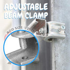 OhLectric OL-72839 Beam C Clamp - Malleable Iron, Zinc Plated Beam Clamp - Features 1-1/8" Jaw Opening, 1/2"-13” Set Screw Size and 750 lbs Max Load - Safety Beam Clamp - Supports 1/2" to 13" Rods