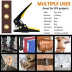 ZONG LAN Heavy Duty Grommet Tool Kit Eyelet Machine Punch Tool Kit with of 3/5" Die and 80 Sets Gold Brass Grommets for Tarp Leather Fabric Curtains