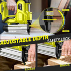 SILVEL 2" Cordless Brad Nailer, 2-in-1 21V Electric Brad Nailer Stapler with 2 * 4.0Ah Battery, 1000pcs Nails, 18GA Staples, Adjustable Depth for Woodworking, Home Improvement