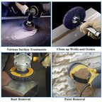6 Pack 4” Strip Discs Rust Remover Wheel for Angle Grinders Clean and Remove Paint, Coating, Rust and Oxidation for Wood Metal Fiberglass Work Purple